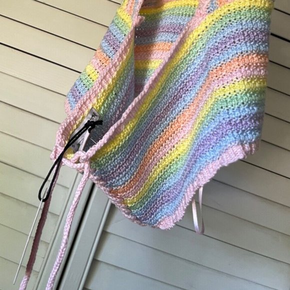 Sincerely Jules Crochet Halter Boho Festival Top Size L - Picture 5 of 5